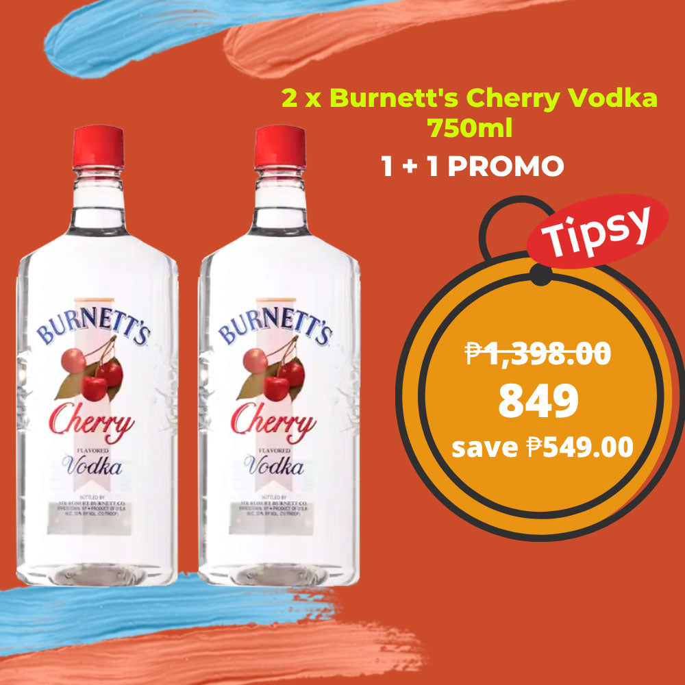 2 x Burnett's Cherry Vodka 750ml Price Philippines