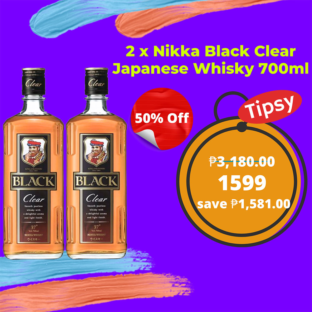 Buy 2 x Nikka Black Clear Japanese Whisky 700ml at a Very Affordable Price in the Philippines