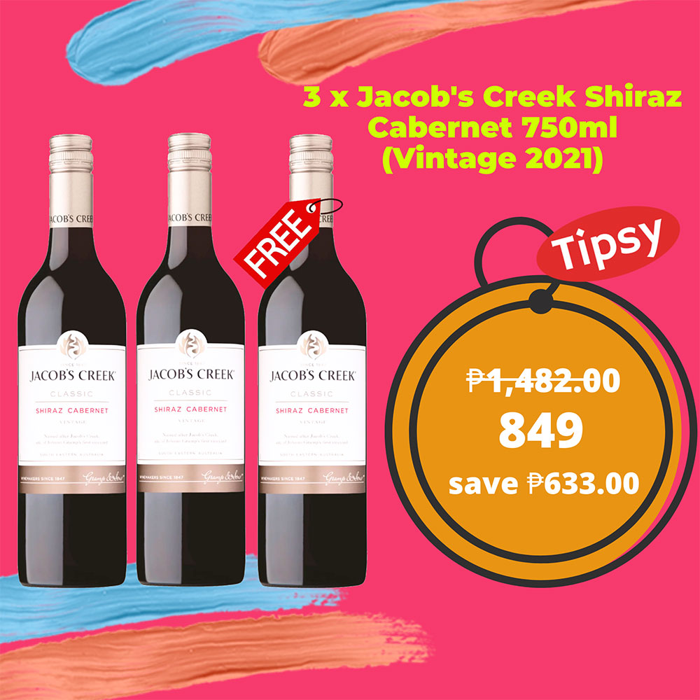 3 x Jacob's Creek Shiraz Cabernet 750ml (Vintage 2021)