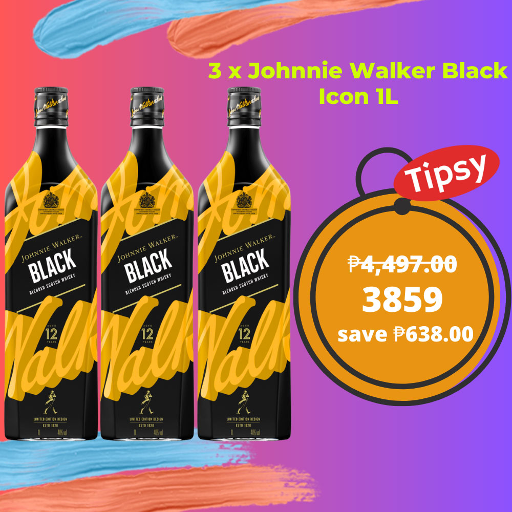 Buy 3 x Johnnie Walker Black Label Icon 1L at a Very Affordable Price in the Philippines