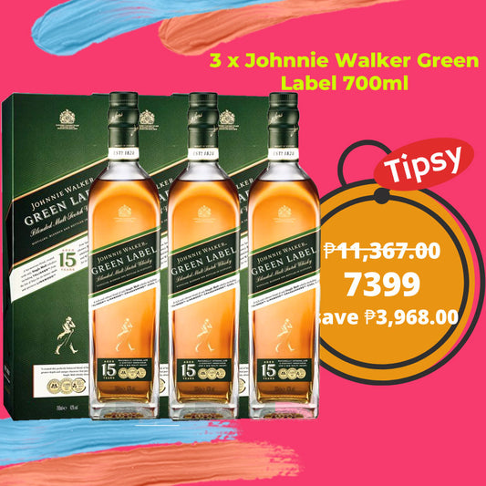 Buy 3 x Johnnie Walker Green Label  Whisky 700ml at a Very Affordable Price in the Philippines