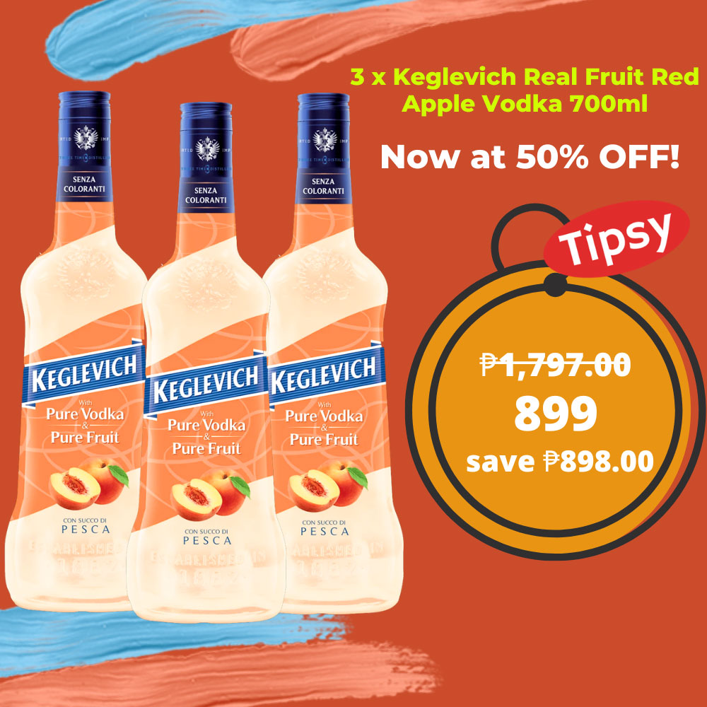 3 x Keglevich Real Fruit Red Apple Vodka 700ml Price Philippines