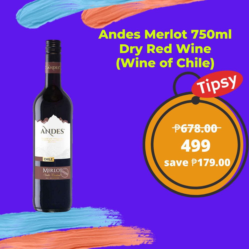 Buy Andes Merlot 750ml Dry Red Wine (Wine of Chile) at a Very Affordable Price in the Philippines