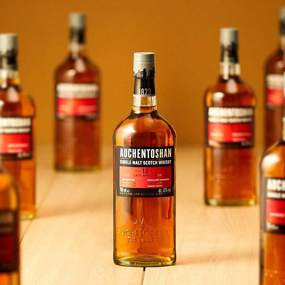 Auchentoshan 12 Our Lowland Single Malt Whisky has the tempting aroma of toasted almonds, caramelised toffee and the signature smooth delicate Auchentoshan taste.
An intriguing 12 year old whisky that’s Distilled Different.