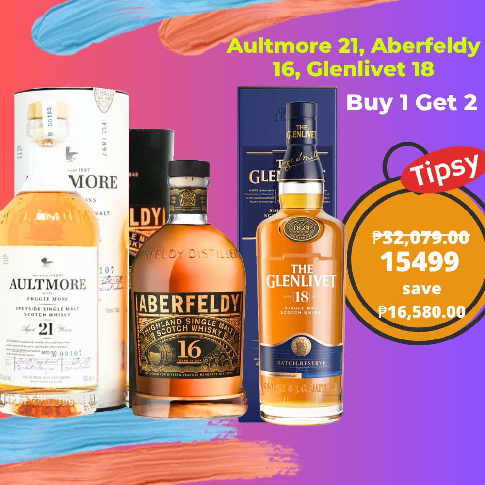 Aultmore 21 Year Old Single Malt Whisky 700ml, Aberfeldy 16 Year Old Single Malt Scotch Whisky 700ml, The Glenlivet 18 Year Old Single Malt Whisky 700ml Price Philippines