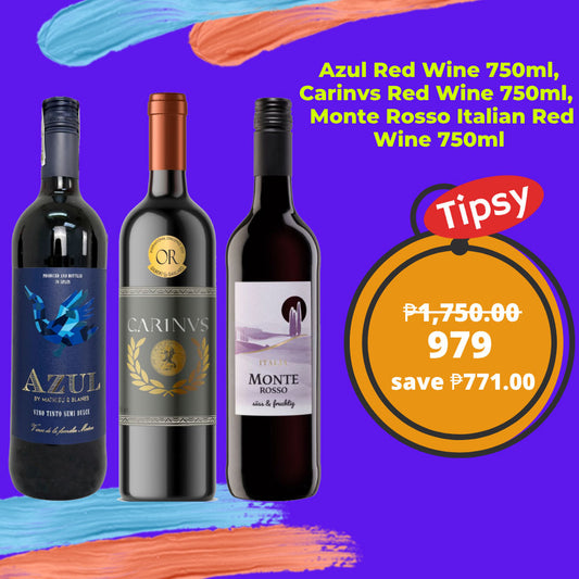 Azul Red Wine 750ml, Carinvs Red Wine 750ml, Monte Rosso Italian Red Wine 750ml Price Philippines