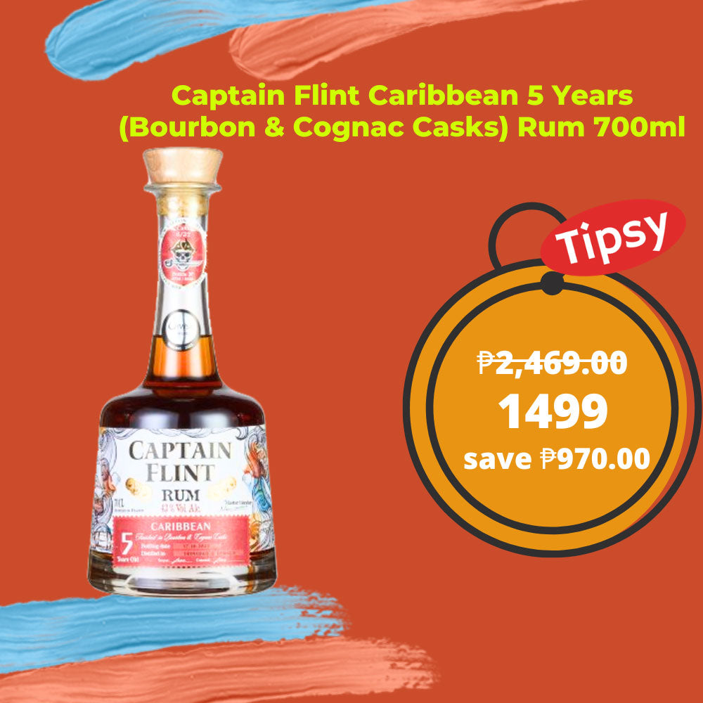 Captain Flint Caribbean 5 Years (Bourbon & Cognac Casks) Rum 700ml Price Philippines