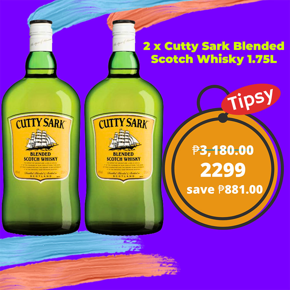 Buy 2 x Cutty Sark Blended Scotch Whisky 1.75L at a Very Affordable Price in the Philippines