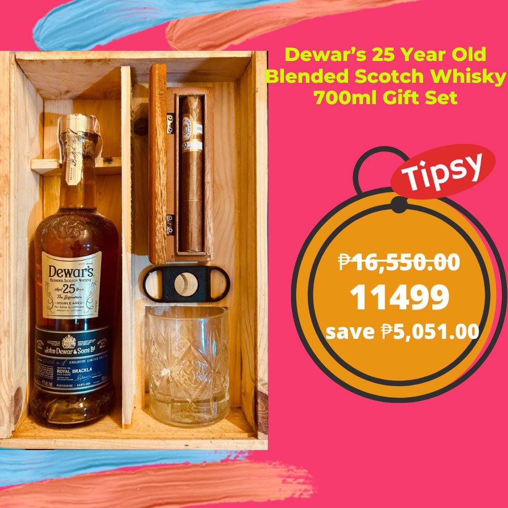 Dewar’s 25 Year Old Blended Scotch Whisky 700ml Gift Set Price Philippines