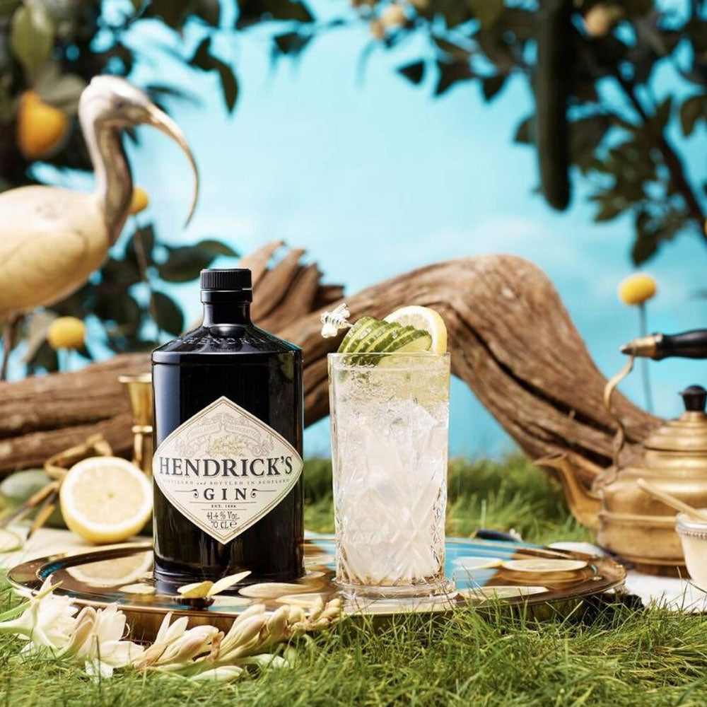 Distilled and bottled in Scotland, Hendrick’s is a super premium gin