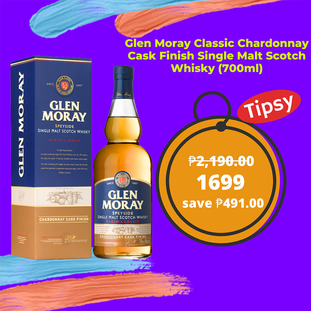 Buy Glen Moray Classic Chardonnay Cask Finish Single Malt Scotch Whisky 700ml at a Very Affordable Price in the Philippines