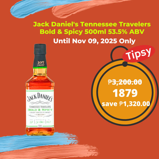 Jack Daniel's Tennessee Travelers Bold & Spicy 500ml 53.5% ABV Price Philippines