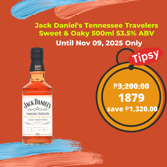 Jack Daniel's Tennessee Travelers Sweet & Oaky 500ml 53.5% ABV Price Philippines