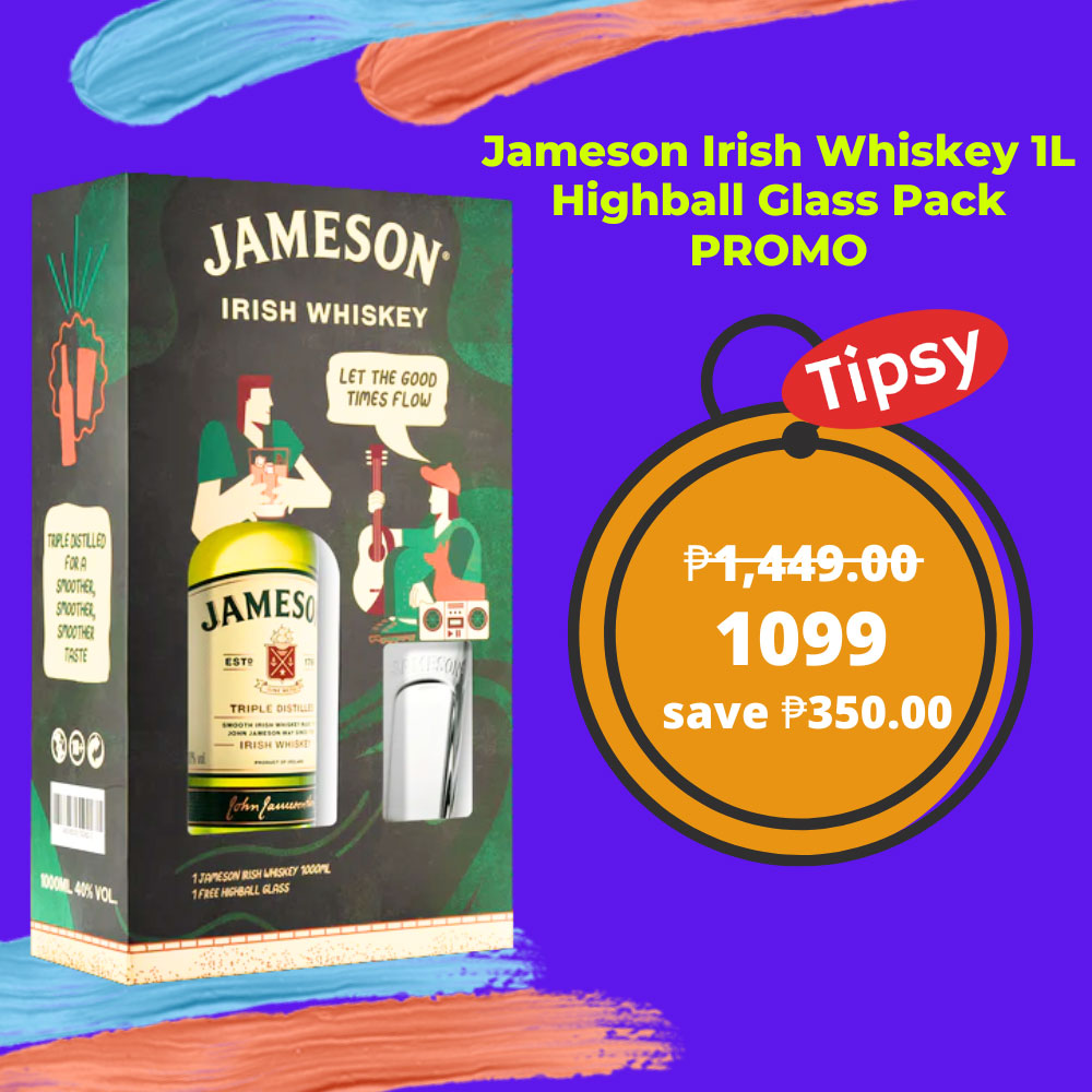 Buy Jameson Irish Whiskey 1L Highball Glass Pack PROMO at a Very Affordable Price in the Philippines