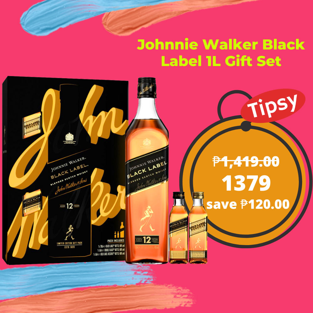 Buy Johnnie Walker Black Label Whisky 1L & Miniatures Gift Pack at a Very Affordable Price in the Philippines