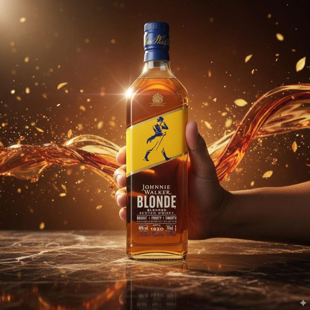 Johnnie Walker Blonde is a masterfully crafted blended Scotch whisky that exudes elegance and sophistication.