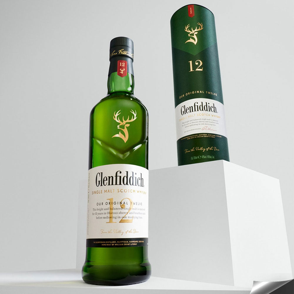 One of the world's best-selling malts, Glenfiddich 12yo's famous triangular bottle is a fixture in practically every bar on the globe.