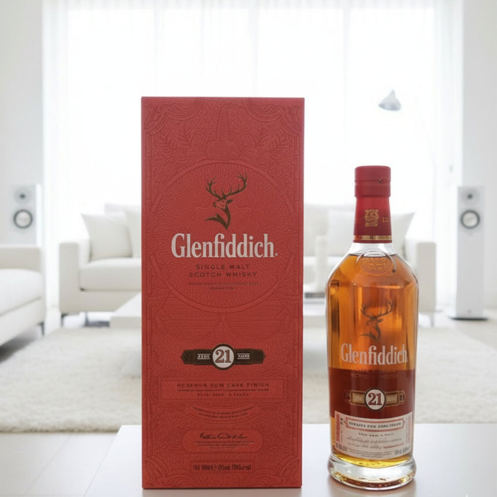 One of the world's best-selling malts, Glenfiddich 21yo's famous triangular bottle is a fixture in practically every bar on the globe. Light and easy-drinking stuff loved by millions.