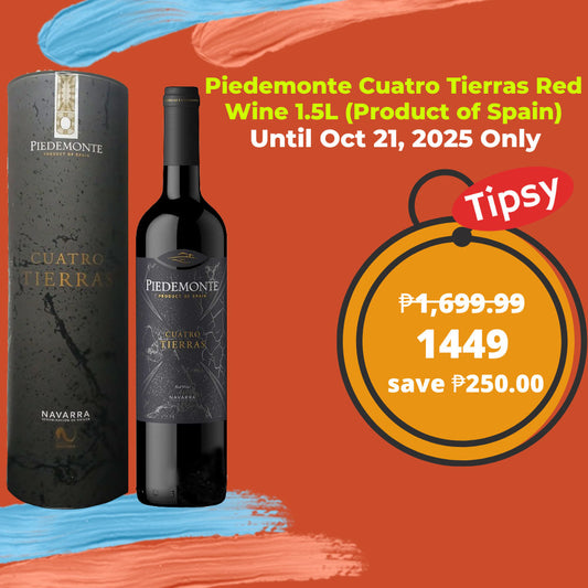 Piedemonte Cuatro Tierras Red Wine 1.5L (Product of Spain) Price Philippines