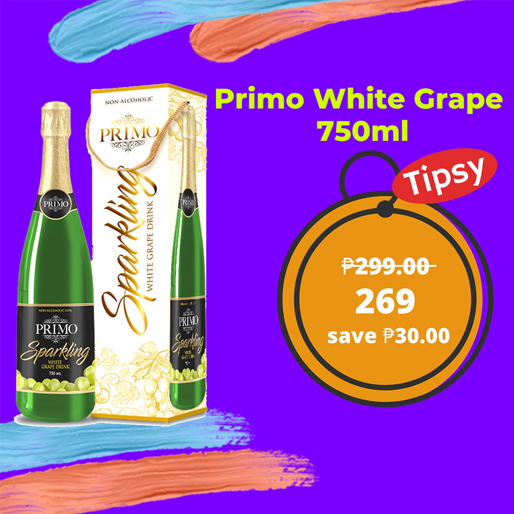 Primo Sparkling White Grape (Non Alcoholic) 750ml Tipsy