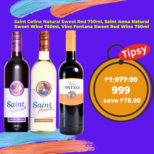Saint Celine Natural Sweet Red 750ml, Saint Anna Natural Sweet Wine 750ml, Vino Fontana Sweet Red Wine 750ml Price Philippines