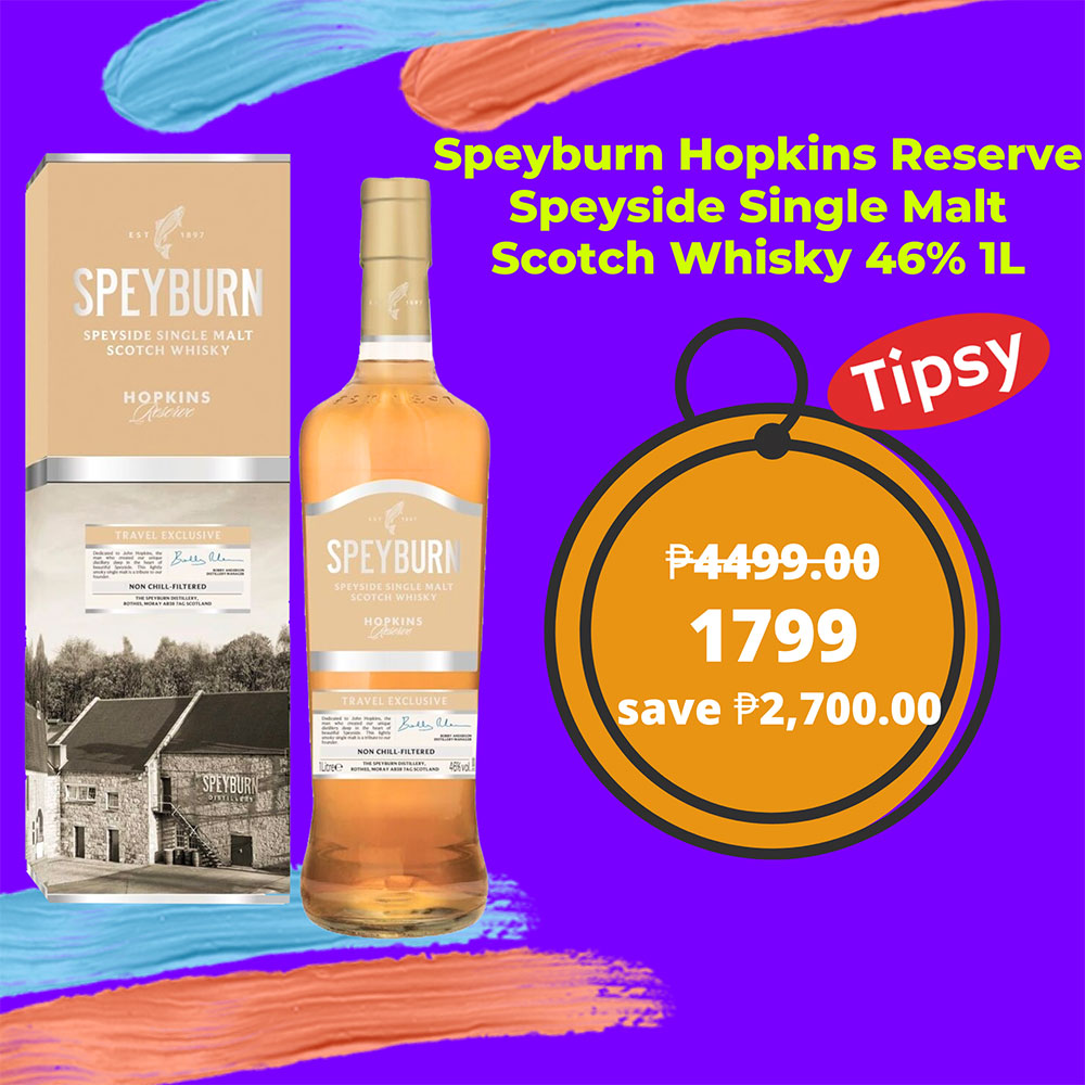 Buy Speyburn Hopkins Reserve Speyside Single Malt Scotch Whisky 46% 1L at a Very Affordable Price in the Philippines