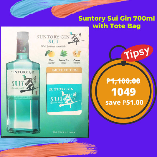 Buy Suntory Sui Gin 700ml with Tote Bag at a Very Affordable Price in the Philippines