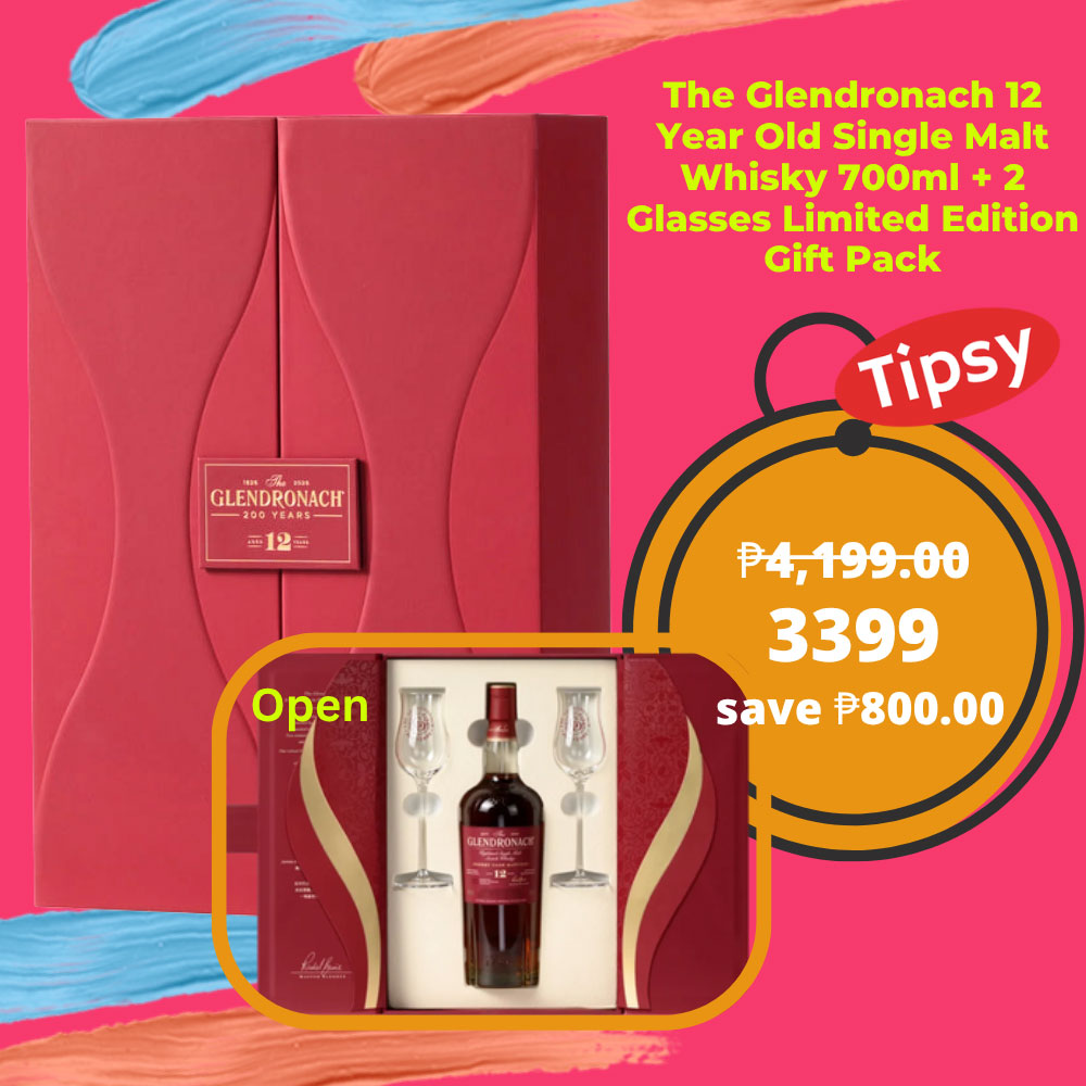 The Glendronach 12 Year Old Single Malt Whisky 700ml + 2 Glasses Limited Edition Gift Pack Price Philippines