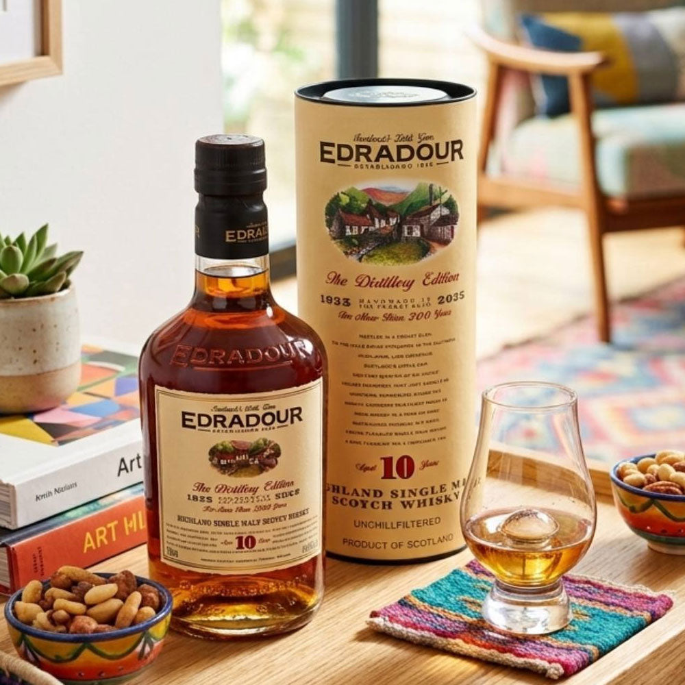 This Scotch Whisky is handmade with rich, fruit cake flavours and a sweetness that emerges from the combination of Sherry wood and the small Stills of our old farm distillery.