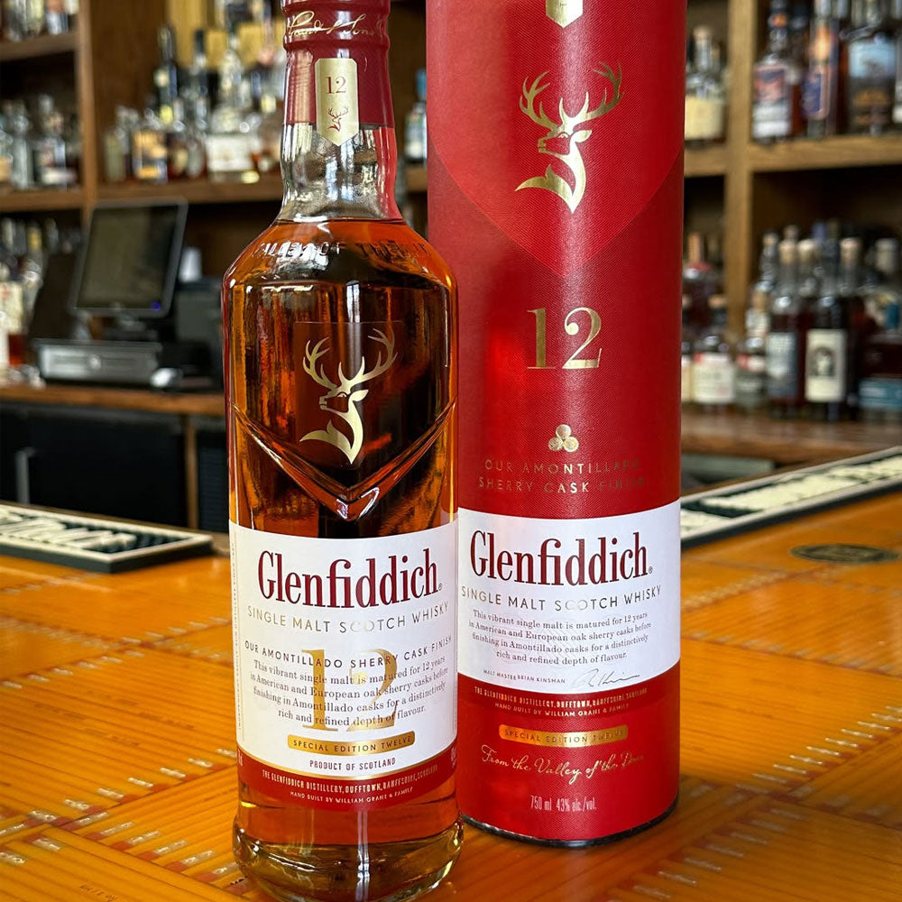 This new Glenfiddich 12 Year Old Amontillado Sherry Cask expression, released specifically for the Asia market, is a fine limited edition that was finished in the unique sherry cask type that has imparted a range of delicious notes onto the sublime Glenfiddich spirit.
