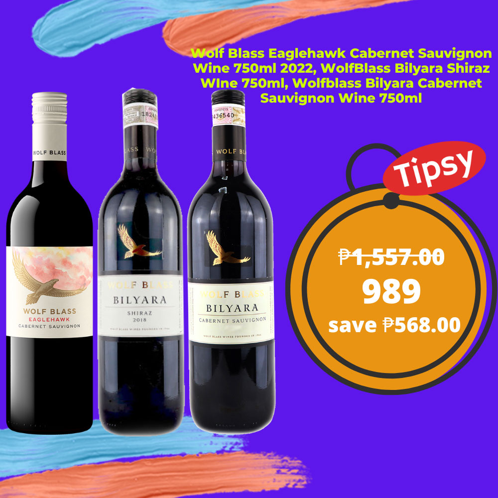 Wolf Blass Eaglehawk Cabernet Sauvignon Wine 750ml 2022, WolfBlass Bilyara Shiraz WIne 750ml, Wolfblass Bilyara Cabernet Sauvignon Wine 750ml
