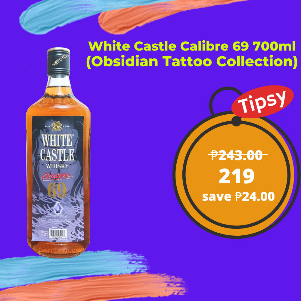 Buy White Castle Calibre 69 700ml Whisky (Obsidian Tattoo Collection) at a Very Affordable Price in the Philippines