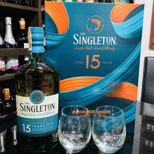 Singleton of Dufftown 15yo 700ml with FREE 2x Singleton Rock Glass