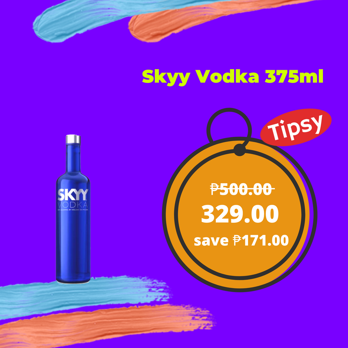 Skyy Vodka 375ml Tipsy