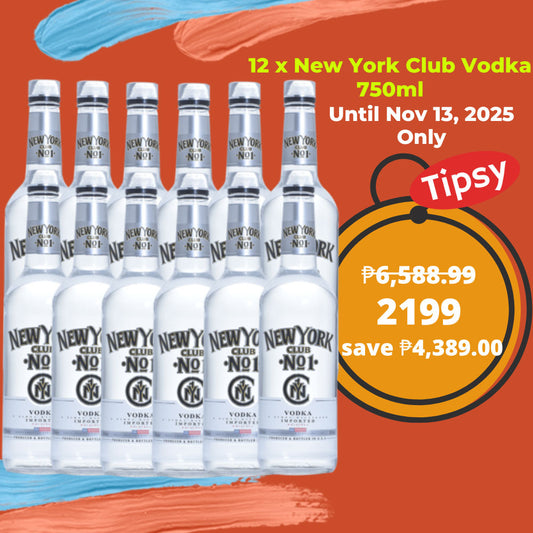 12 x New York Club Vodka 750ml Price Philippines