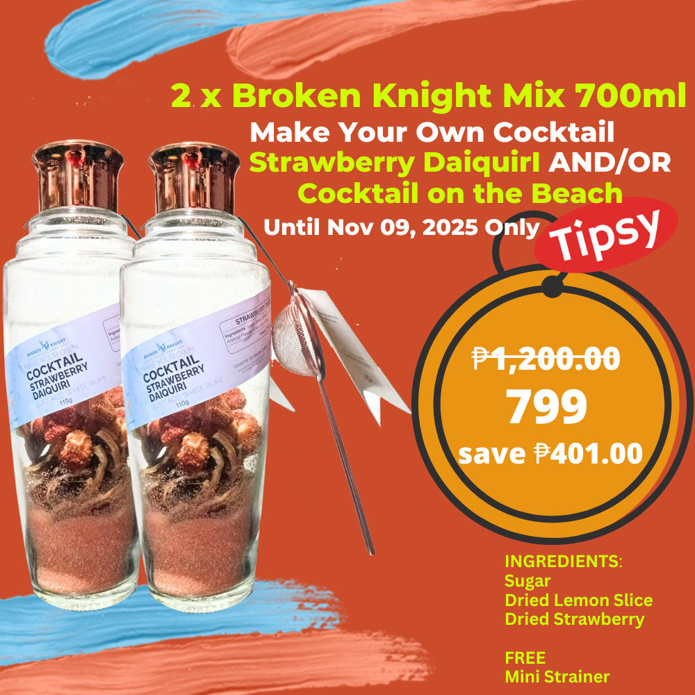 2 x Broken Knight Mix 700ml Make Your Own Cocktail Strawberry Daiquiri And/Or Cocktail on the Beach (Mix & Match) Price Philippines
