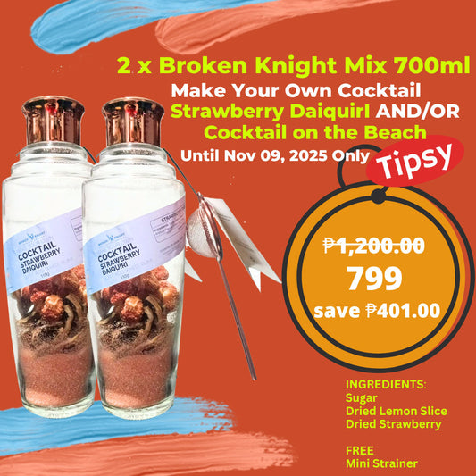 2 x Broken Knight Mix 700ml Make Your Own Cocktail Strawberry Daiquiri And/Or Cocktail on the Beach (Mix & Match) Price Philippines