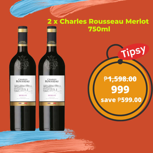 2 x Charles Rousseau Merlot 750ml Price Philippines