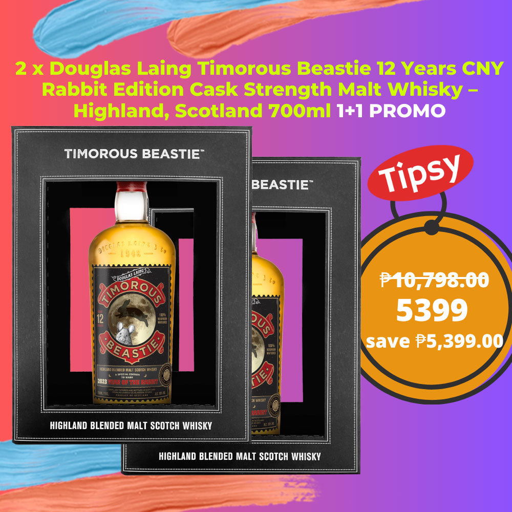 2 x Douglas Laing Timorous Beastie 12 Years CNY Rabbit Edition Cask Strength Malt Whisky – Highland, Scotland 700ml 1+1 PROMO Price Philippines