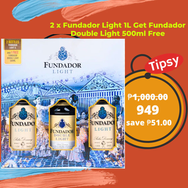 2 x Fundador Light 1L Get Fundador Double Light 500ml Free Price Philippines