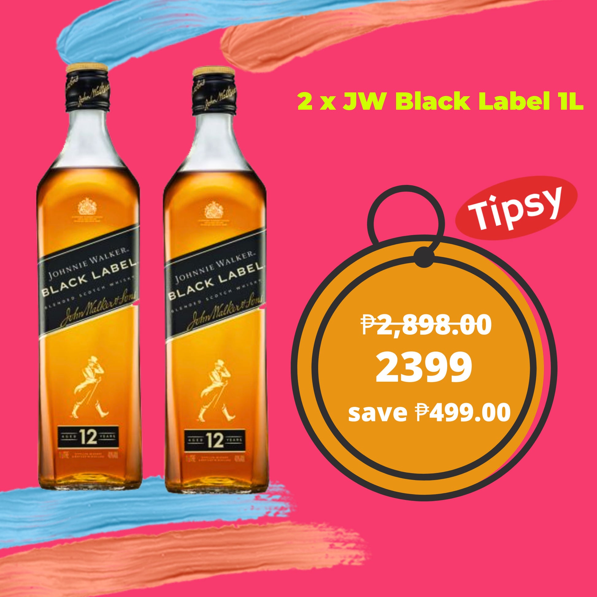 2 x Johnnie Walker Black Label 1L Price Philippines