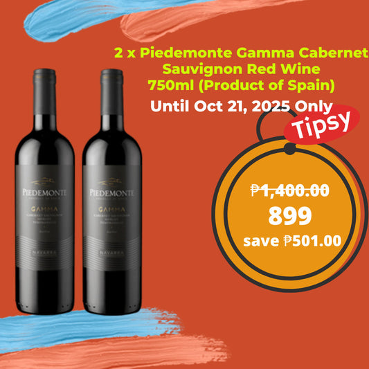 2 x Piedemonte Gamma Cabernet Sauvignon Red Wine 750ml (Product of Spain) Price Philippines