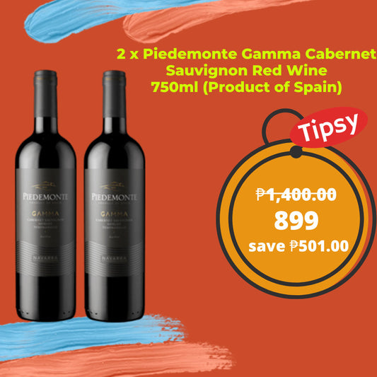 2 x Piedemonte Gamma Cabernet Sauvignon Red Wine 750ml (Product of Spain) Price Philippines
