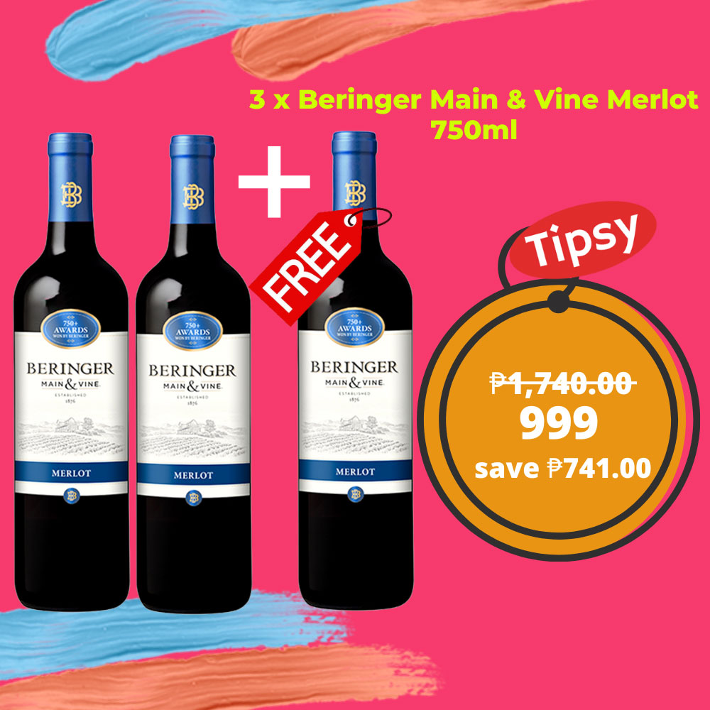 3 x Beringer Main & Vine Merlot 750ml Price PH