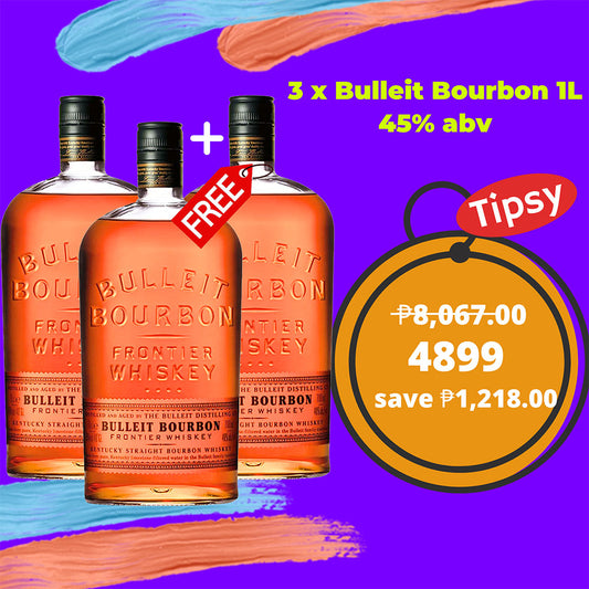 3 x Bulleit Bourbon 1L 45% abv