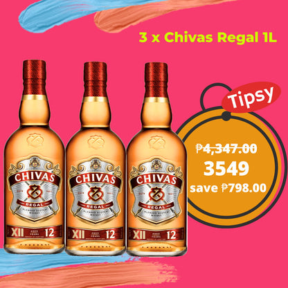 3 x Chivas Regal 1L Price Philippines naked