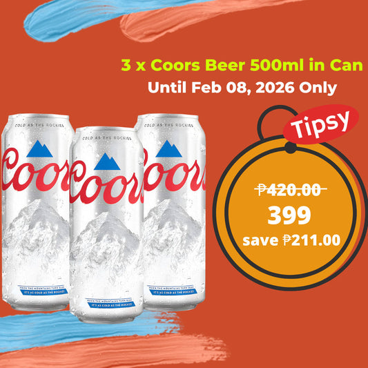 Buy 3 x Coors Beer 500ml in Can at a Very Affordable Price in the Philippines