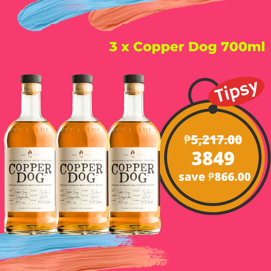 3 x Copper Dog Blended Malt Scotch Whisky 700mL