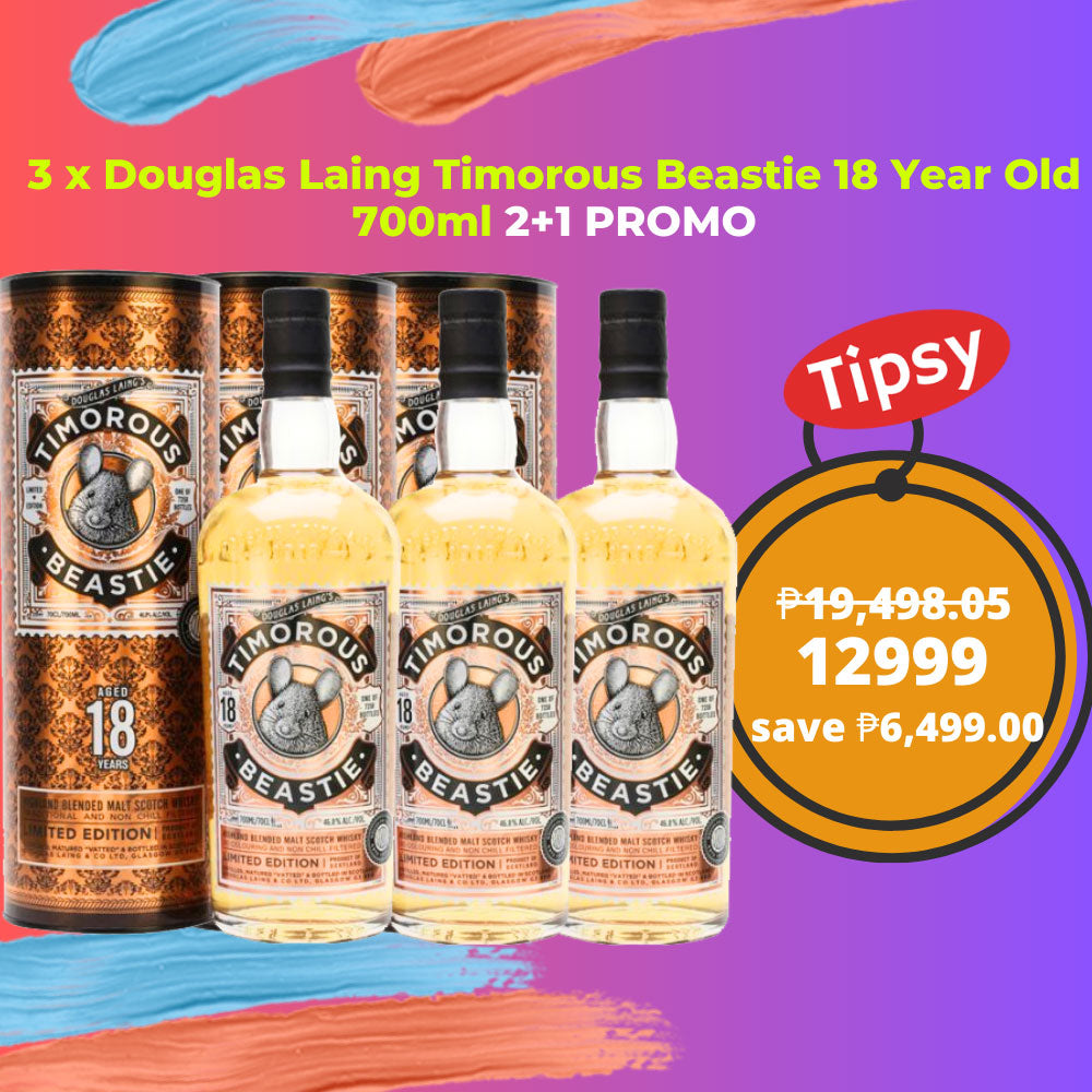 3 x Douglas Laing Timorous Beastie 18 Year Old 700ml 2+1 PROMO Price Philippines