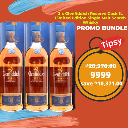 3 x Glenfiddich Reserve Cask Limited Edition Single Malt Scotch Whisky 1L Price Philippines